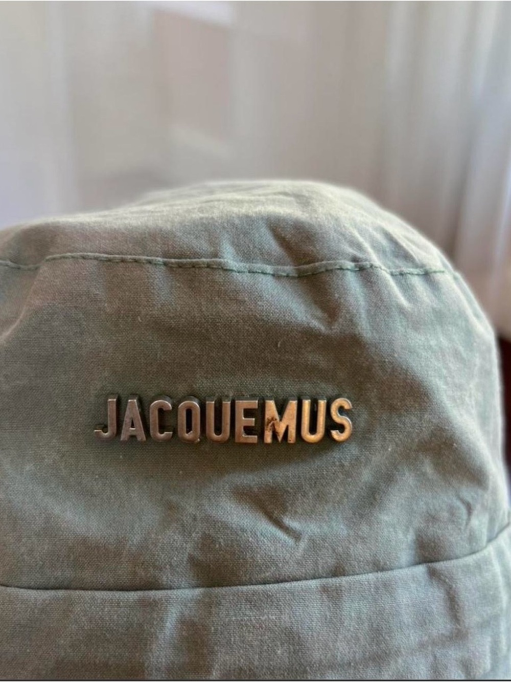 Jacquemus Green Canvas Logo Bucket Hat